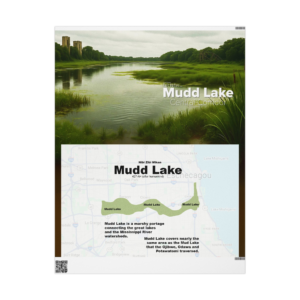Mudd Lake Wrapping Paper Roll — Scenic Green Lake Gift Wrap