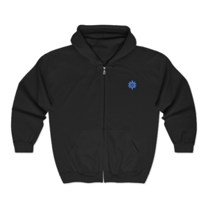 Blue Glyphs Zip Hoodie