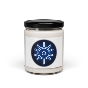 Neon Glyph Soy Candle — 9oz Scented Jar Candle