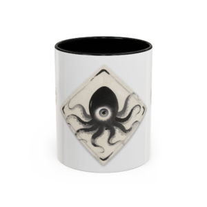 Octopus & Clam Glyph Accent Coffee Mug — Black Interior 11/15oz