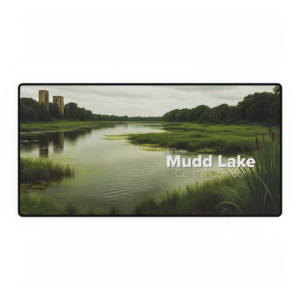 Mudd Lake Scenic Desk Mat — Calming Nature Landscape Mouse Pad