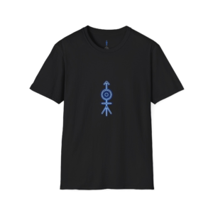 Blue Glyph T-Shirt — Minimal Nazar Amulet Tee